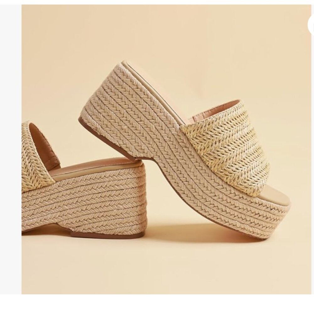 Platform Slip on Espadrille Sandals
